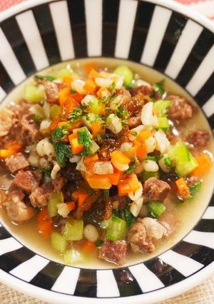 わんこ飯♪生もずくともち麦のリゾット-レシピのメイン写真