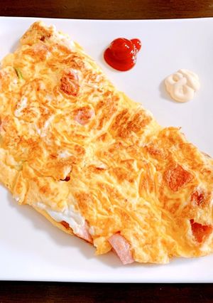 魚肉ソーセージオムレツ-レシピのメイン写真