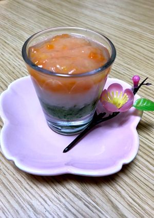 離乳食でひな祭り☆菱餅風ごはん-レシピのメイン写真