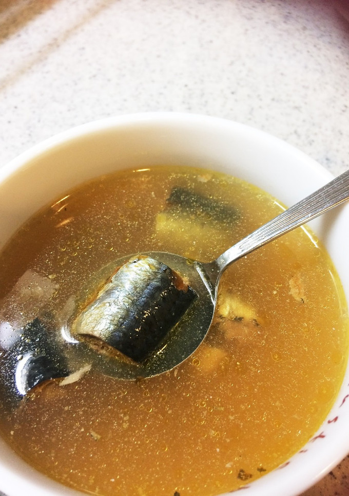 いわし缶と鶏ささみのゆで汁うまスープ♫-レシピのメイン写真