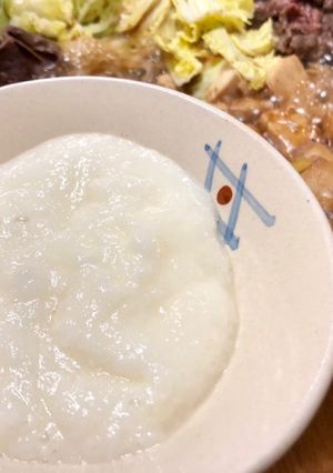 ☆すき焼きにとろろ芋♪-レシピのメイン写真