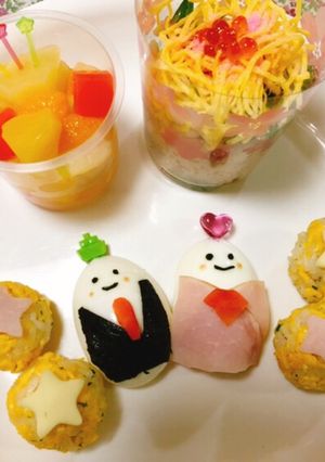 ひなまつりプレート(*^^*)-レシピのメイン写真