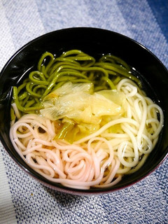 簡単!焼き葱の3色そば-レシピのメイン写真
