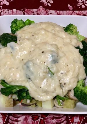 蒸し野菜のホワイトソースがけ-レシピのメイン写真