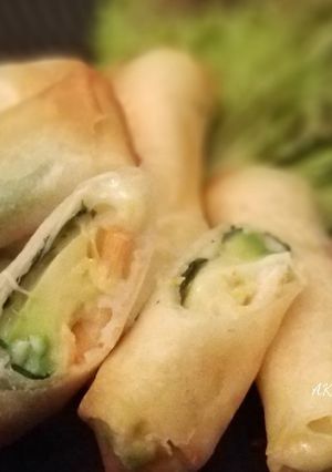 綺麗になれちゃう『エビ＆アボカド春巻き』-レシピのメイン写真