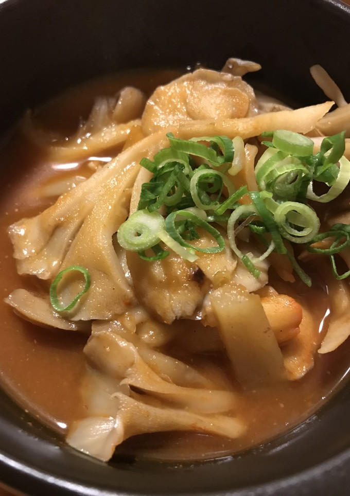 お鍋の素を使った●茸／マイタケのスープ煮-レシピのメイン写真