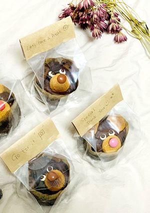 クマフィン♡HMでチョコバナナマフィン-レシピのメイン写真