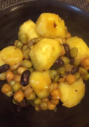じゃがいもとミックスビーンズの煮物-レシピのメイン写真