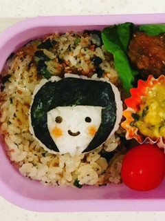 お顔おにぎり弁当。-レシピのメイン写真