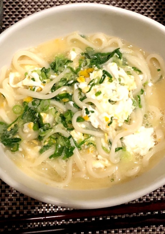 ネギと卵の煮込みうどん-レシピのメイン写真