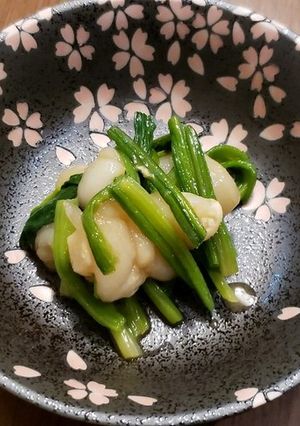 ほうれん草とホタテのカラシ醤油和え-レシピのメイン写真