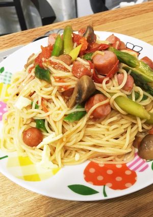 簡単ウインナートマトパスタ-レシピのメイン写真