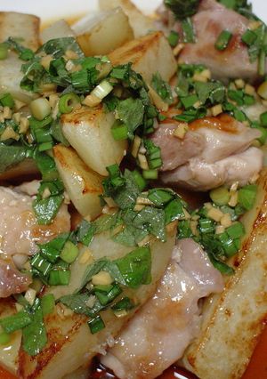 鶏肉とじゃがいもの香味甘酢ソースがけ-レシピのメイン写真