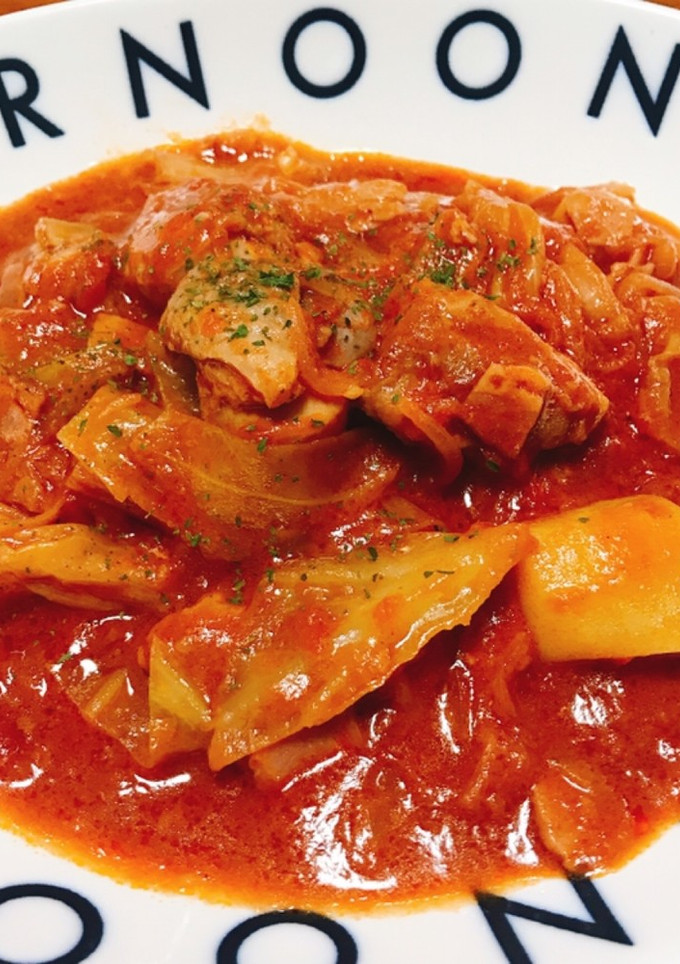 旨味たっぷり♡鶏肉とチーズのトマト煮込み-レシピのメイン写真