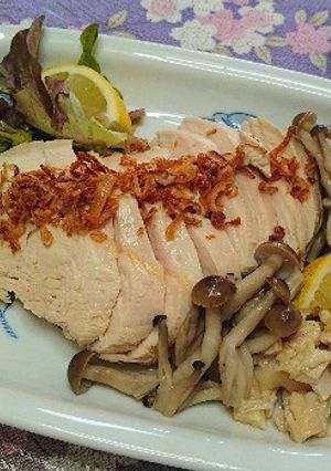 あたただしで鶏ハム～バジルソース添え～-レシピのメイン写真