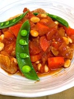 豚肩肉と大豆のトマト煮込み-レシピのメイン写真