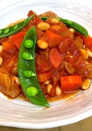 豚肩肉と大豆のトマト煮込み-レシピのメイン写真