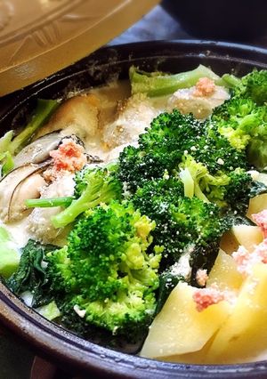 牡蠣とジャガイモの明太ミルク煮-レシピのメイン写真