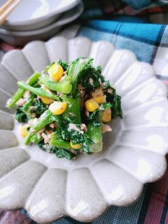春の味覚♡菜の花のツナマヨおかか和え-レシピのメイン写真