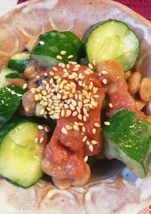＊納豆きゅうりの梅和え＊-レシピのメイン写真