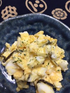 ゆで卵とマヨ塩昆布和え-レシピのメイン写真