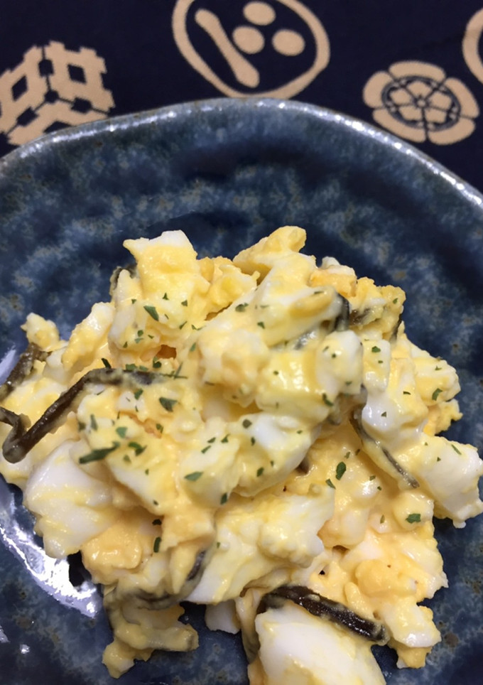 ゆで卵とマヨ塩昆布和え-レシピのメイン写真
