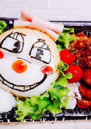 たくらむ顔のドラミちゃん♪キャラ弁♪♪-レシピのメイン写真