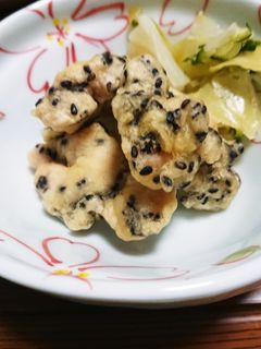 ささみのごま、まぶし揚げ-レシピのメイン写真