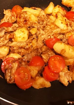長芋と豚肉のサッパリお酢炒め-レシピのメイン写真