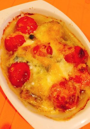 サバ缶トマトチーズのレンジオーブン焼き-レシピのメイン写真
