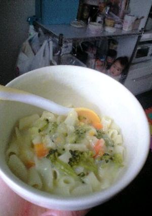 離乳食・後期■コーンスープでマカロニ野菜-レシピのメイン写真