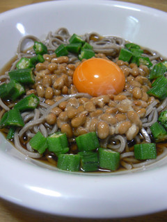 オクラ納豆そば-レシピのメイン写真