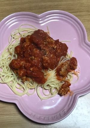 カンタン!ミートソースパスタ-レシピのメイン写真
