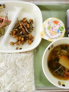 大豆といりこの揚げ煮@つくば市学校給食-レシピのメイン写真