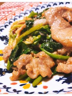 豚肉とほうれん草のごま味噌炒め-レシピのメイン写真