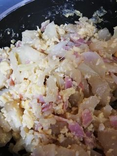 ポテト玉ねぎベーコン卵炒め-レシピのメイン写真