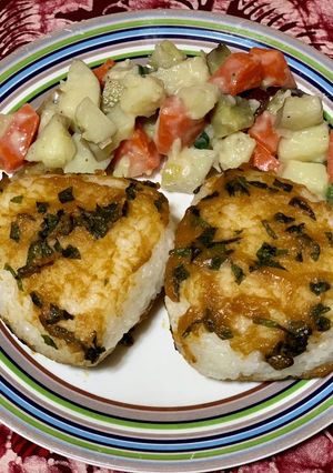 大葉味噌で焼きおにぎり-レシピのメイン写真