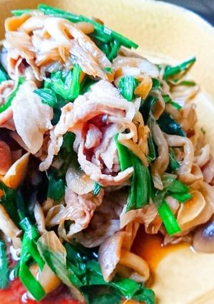 簡単薬膳☆にらと豚肉のオイスターソース-レシピのメイン写真