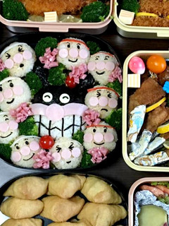 運動会キャラ弁 遠足 大家族アンパンマン-レシピのメイン写真