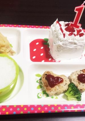 1歳誕生日 プレート ケーキ お誕生日-レシピのメイン写真