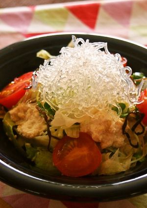 塩昆布と崩し豆腐のプチプチサラダ-レシピのメイン写真