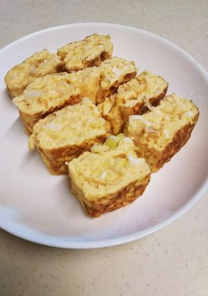朝食にねぎのとろとろ半熟卵焼き-レシピのメイン写真