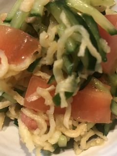 切り干し大根+きゅうり+トマト簡単サラダ-レシピのメイン写真