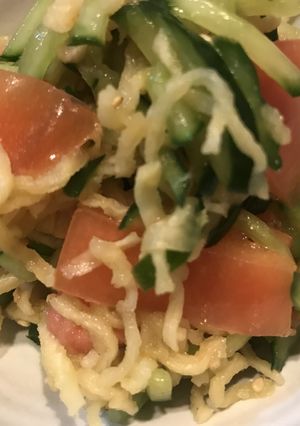 切り干し大根＋きゅうり＋トマト簡単サラダ-レシピのメイン写真