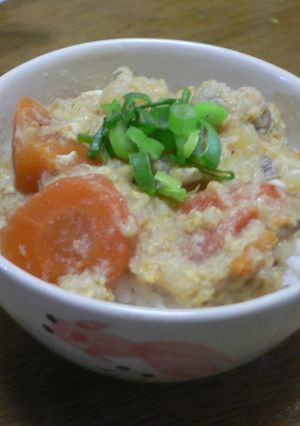 肉じゃがの残りで☆なめらか卵丼☆-レシピのメイン写真