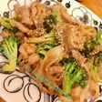 豚こま肉とブロッコリーと蓮根の甘酢炒め☻