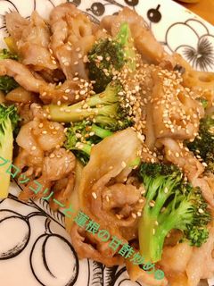 豚こま肉とブロッコリーと蓮根の甘酢炒め☻-レシピのメイン写真