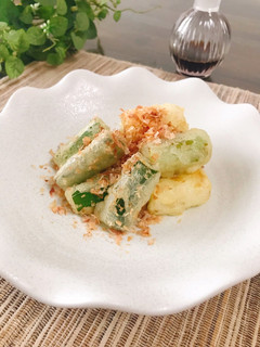 長ねぎの天ぷらおかかのせ♪-レシピのメイン写真