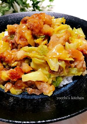 家族でワイワイ回鍋肉丼/離乳食取り分け有-レシピのメイン写真