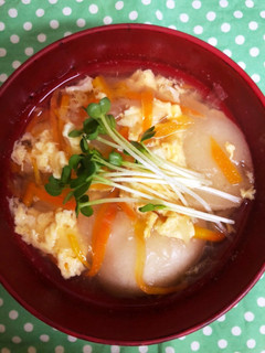 お麩と玉ねぎのかきたま汁-レシピのメイン写真